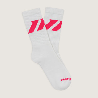 Matchroom Boxing Men's White Crew Socks – image 1