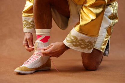 Matchroom Boxing Men's White Crew Socks – image 3